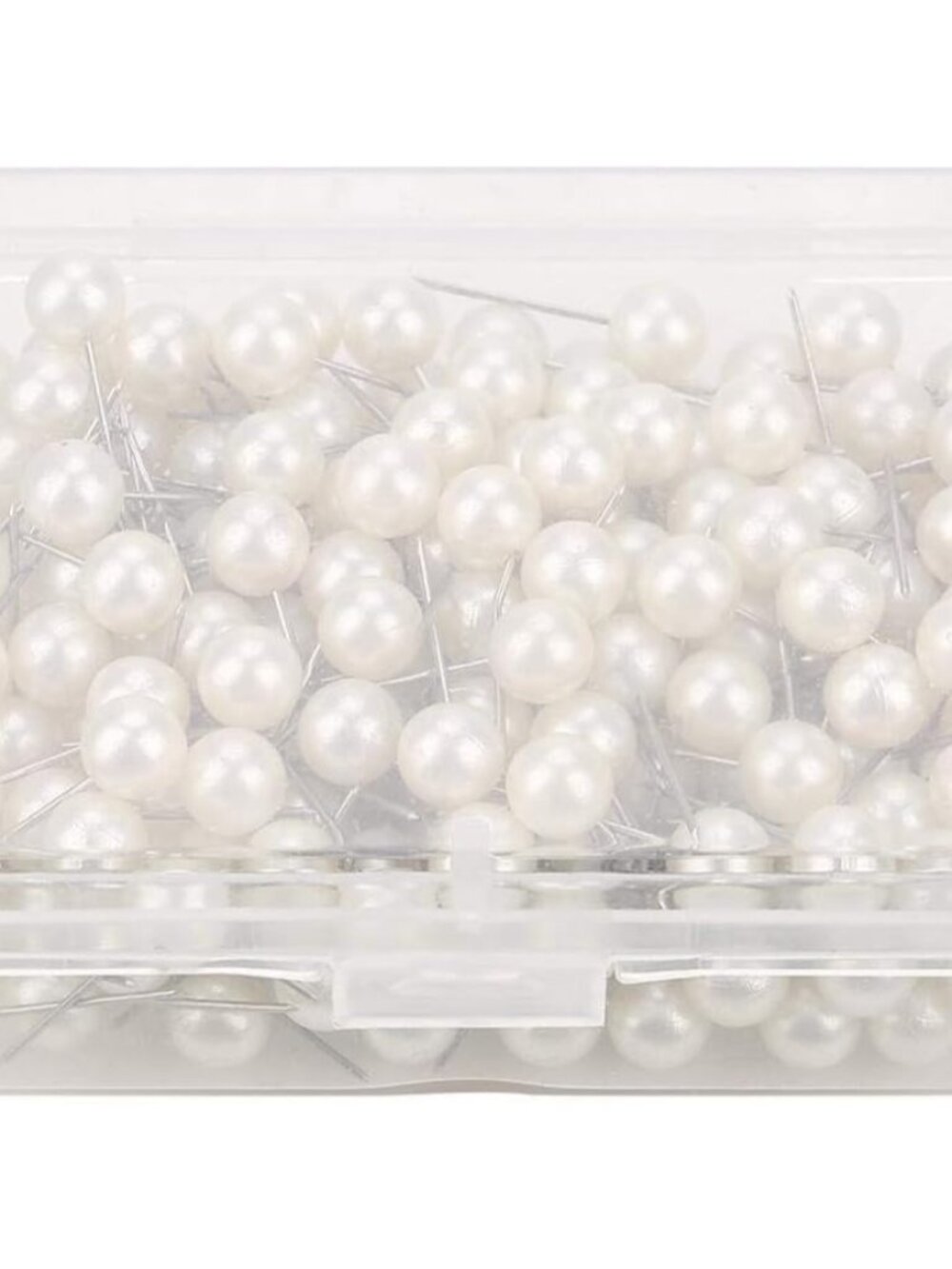 200PCS Pearl Push Pins, Decorative Thumb Tacks Round Short White